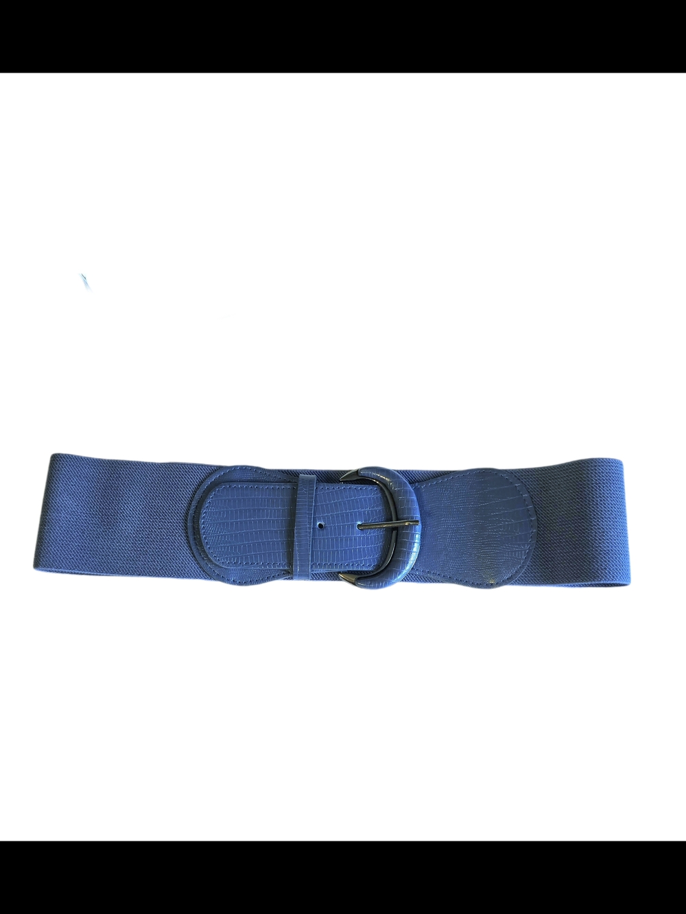 Stretchy 3" Wide Navy Blue Elastic Belt